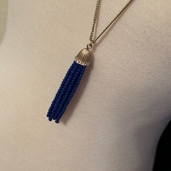 J. Crew Jewelry - EUC J. Crew Long Necklace with Beaded Tassel